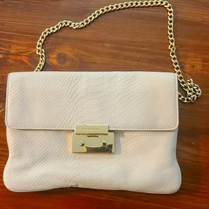Michael kors bone color clutch bag